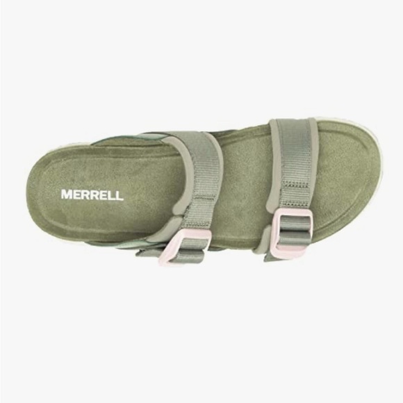 Merrell Alpine Cush Slide Wedge Sandal Women’s 7 Lichen Green EUC Outdoor Casual - Picture 13 of 13